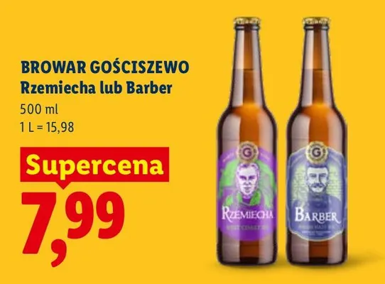 Piwo kraftowe Rzemiecha lub Barber promocja w Lidl