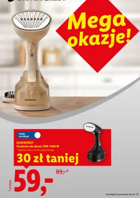 Parownica do ubrań Silvercrest promocja w Lidl
