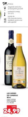 Wino białe Les Ormes De Cambras Chardonnay promocja w Kaufland