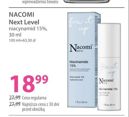 Serum niacynamid 15% Nacomi Next Level promocja w Hebe