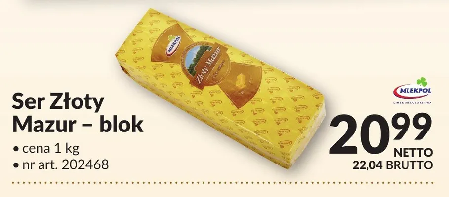Ser Złoty Mazur - blok promocja w Makro