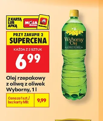 Olej rzepakowy z oliwą z oliwek Wyborny promocja w Biedronka