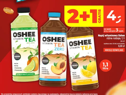 Napój witaminowy Oshee Vitamin Tea Lemon promocja w Dealz