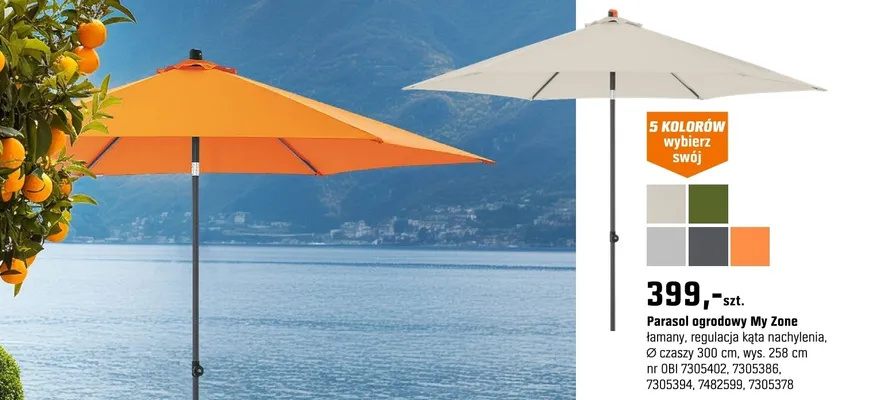 Parasol ogrodowy My Zone promocja w OBI