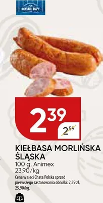 Kiełbasa morlińska śląska promocja w Chata Polska
