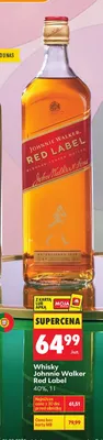 Whisky Johnnie Walker Red Label promocja w Biedronka