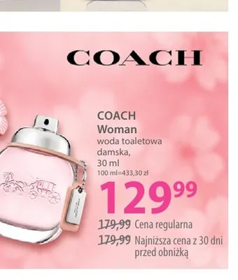 Woda toaletowa damska Coach Woman promocja w Hebe
