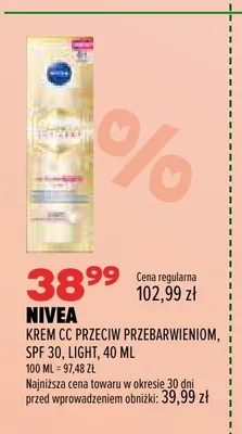 Krem CC przeciw przebarwieniom SPF 30 Light Nivea promocja w Drogerie Natura