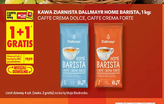 Kawa ziarnista Dallmayr Home Barista Caffe Crema Forte promocja w Biedronka