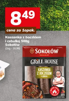 Kaszanka z boczkiem i cebulką Grill House promocja w Hitpol