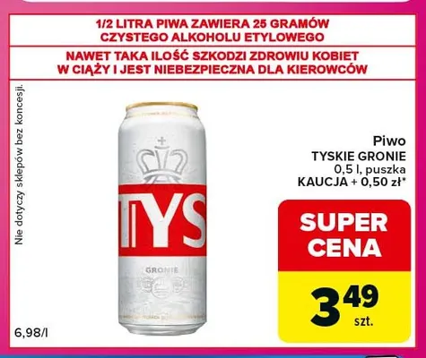 Piwo Tyskie Gronie promocja w Carrefour Express
