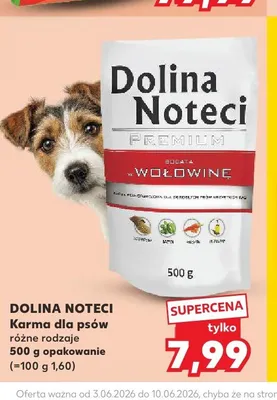 Karma dla psów Dolina Noteci Premium z wołowiną promocja w Kaufland