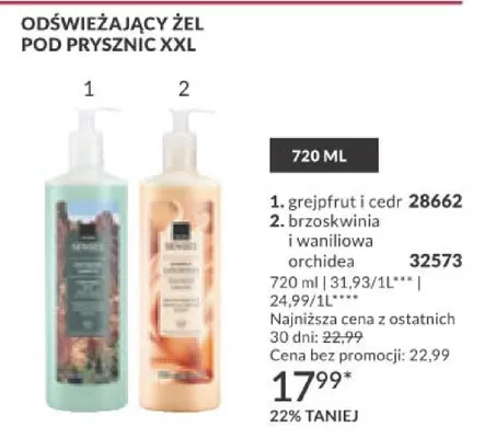 Odświeżający żel pod prysznic grejpfrut i cedr promocja w AVON