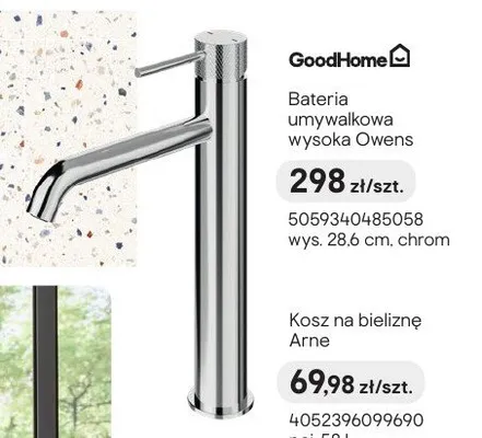 Bateria umywalkowa wysoka Owens GoodHome promocja w Castorama
