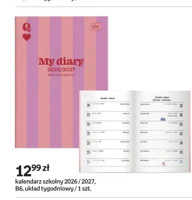 Kalendarz szkolny Interdruk My Diary 2026/2027 B6 promocja w Empik