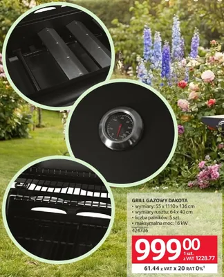 Grill gazowy Dakota promocja w Selgros