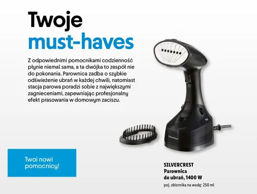 Parownica do ubrań, 1400 W promocja w Lidl