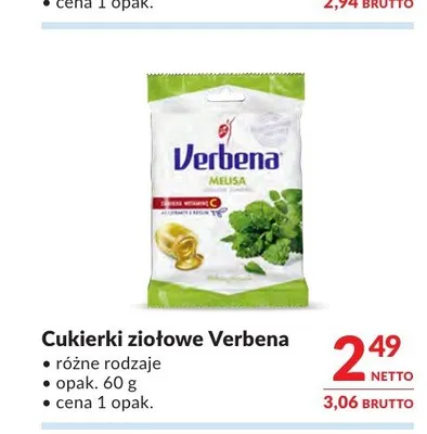 Cukierki ziołowe Verbena promocja w Makro