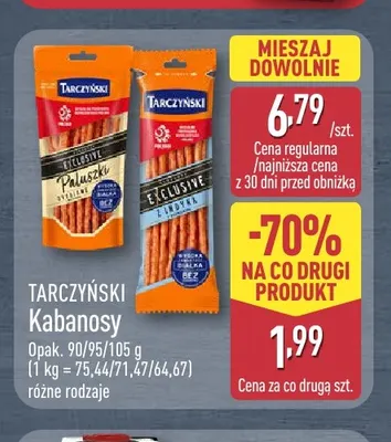 Kabanosy Exclusive paluszki Tarczyński promocja w Aldi