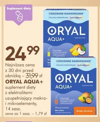 Suplement diety Oryal Aqua+ 14 sasz. promocja w Super-Pharm