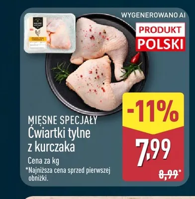 Ćwiartki tylne z kurczaka Mięsne Specjały promocja w Aldi
