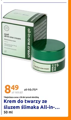 Krem do twarzy ze śluzem ślimaka SkinBliss All-In-One promocja w Action