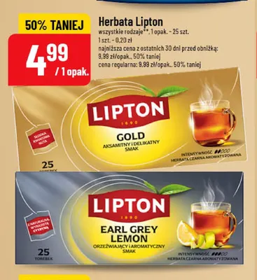 Herbata Lipton Earl Grey Lemon promocja w POLOmarket