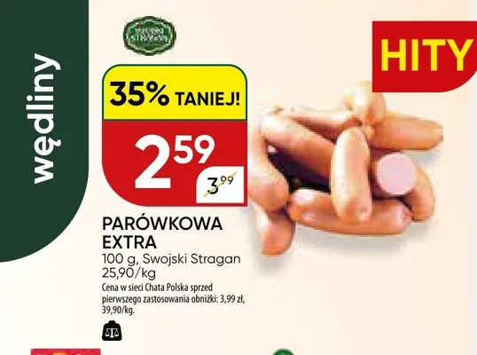 Parówki Parówkowa Extra Swojski Stragan promocja w Chata Polska