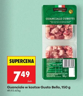 Wędliny Guanciale w kostce promocja w Biedronka
