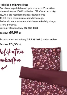 Pościel z mikrowłókna rozmiar standardowy promocja w Tchibo