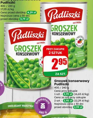 Groszek konserwowy promocja w Dino