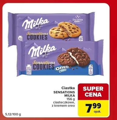 Ciastka Sensations Cookies Oreo Milka promocja w Carrefour Market