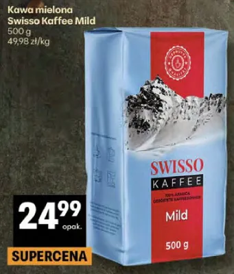 Kawa mielona Swisso Kaffee Mild promocja w Delikatesy Centrum
