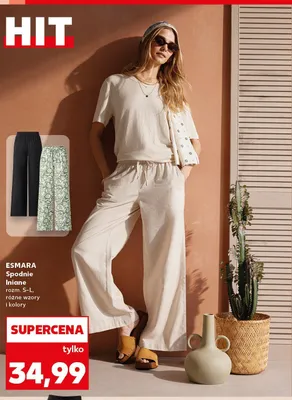 Spodnie lniane ESMARA promocja w Kaufland