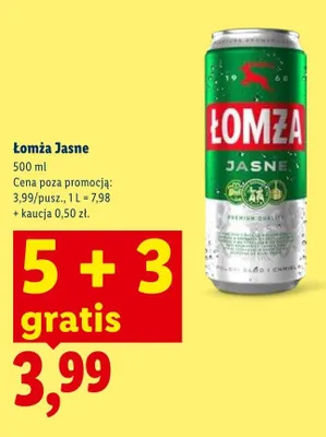 Piwo Łomża Jasne promocja w Lidl