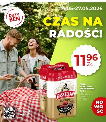 Piwo Kasztelan Jasne Pełne 4-pak 550ml promocja w Duży Ben