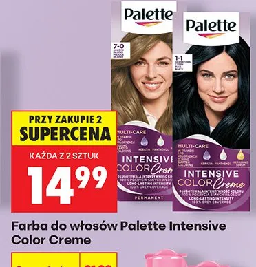 Farba do włosów Palette Intensive Color Creme 7-0 Średni Blond promocja w Biedronka