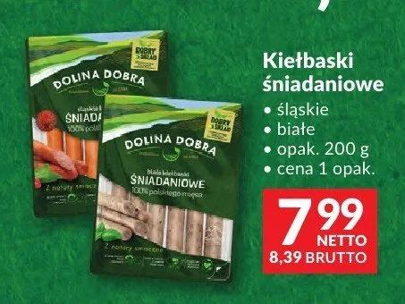 Kiełbaski śniadaniowe białe Dolina Dobra promocja w Makro