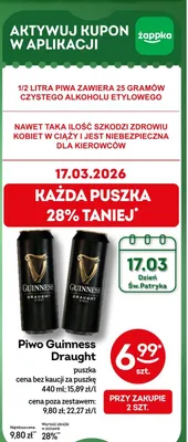 Piwo Guinness Draught promocja w Żabka