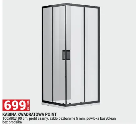 Kabina prysznicowa kwadratowa Point promocja w Merkury Market