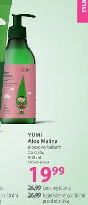 Balsam YUMI Aloe Malina aloesowy promocja w Hebe