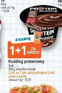 Pudding proteinowy Zott Protein promocja w Leclerc