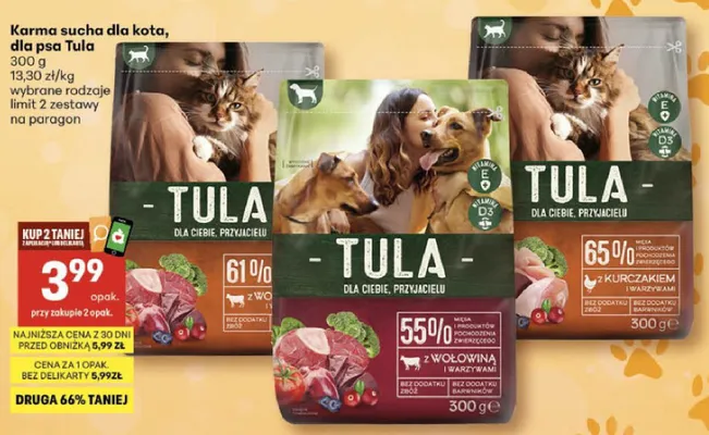 Karma sucha dla kota, dla psa wybrane rodzaje promocja w Delikatesy Centrum