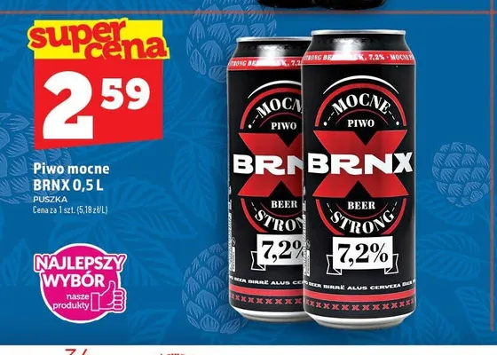 Piwo mocne BRNX Strong promocja w TOPAZ