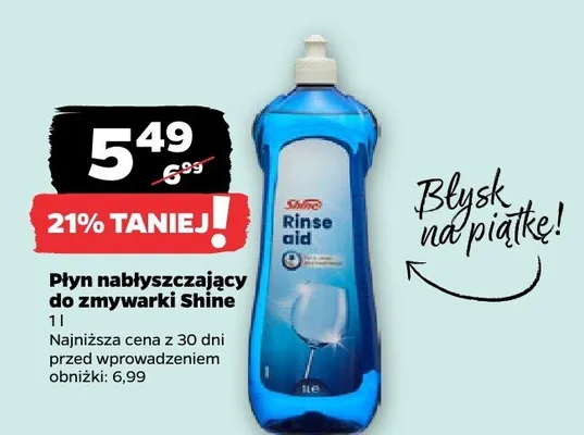 Płyn nabłyszczający do zmywarki Shine promocja w Netto
