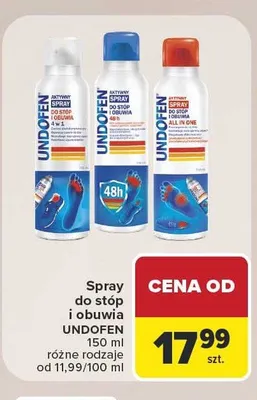 Spray do stóp i obuwia Undofen promocja w Carrefour