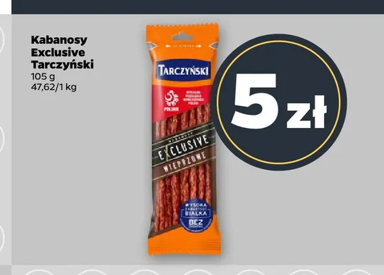 Kabanosy Exclusive Tarczyński promocja w Netto