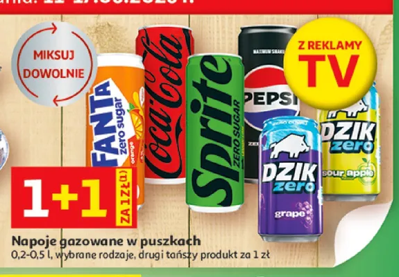 Napój gazowany Fanta Zero promocja w Auchan