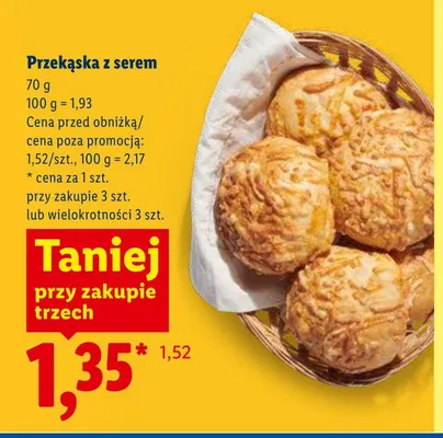 Przekąska z serem promocja w Lidl
