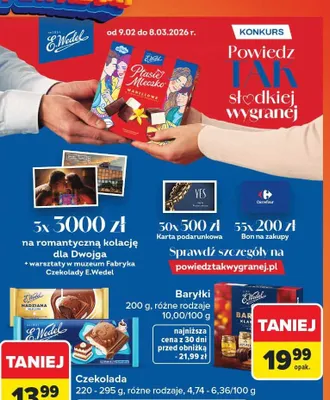 Czekolada różne rodzaje promocja w Carrefour